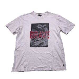 Diesel Brave Snake T-Shirt Mens Medium White Short Sleeve Graphic Tee